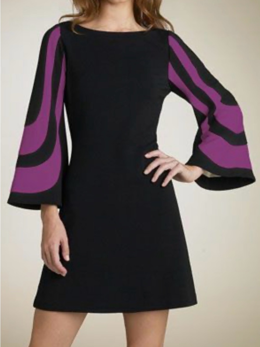 Trina Turk "Hijinx" Bell Sleeve Shift Dress
